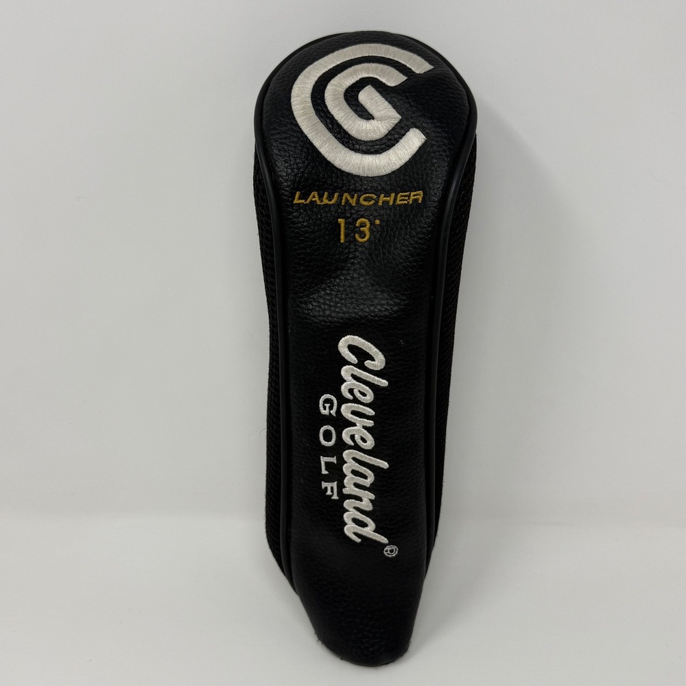 Cleveland Golf Launcher 13 Degree Fairway Wood Headcover Black White Gold Logo